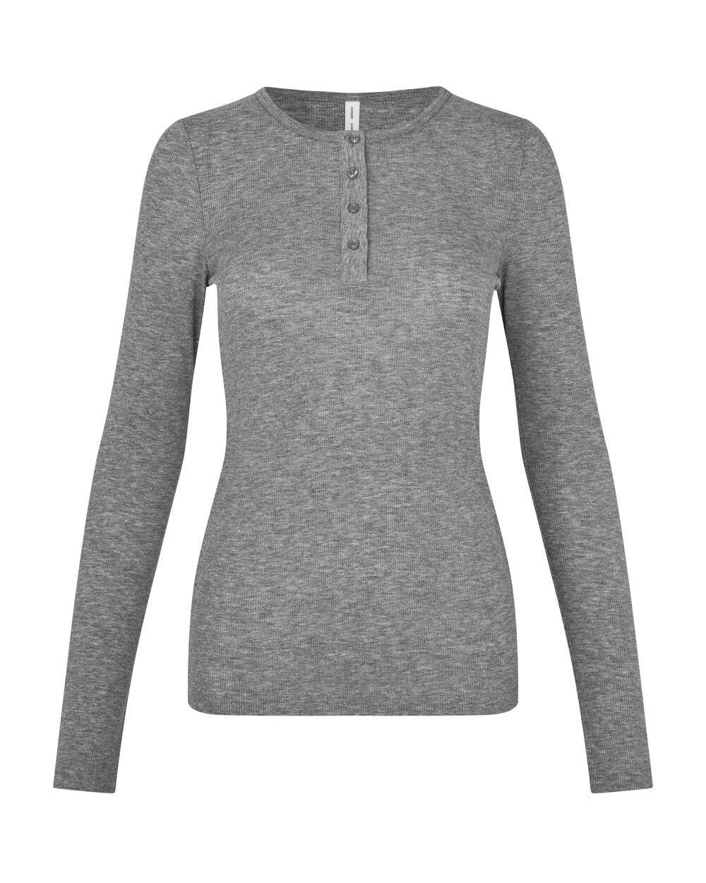 Sadodo langærmet t-shirt - Mid Grey Mel.